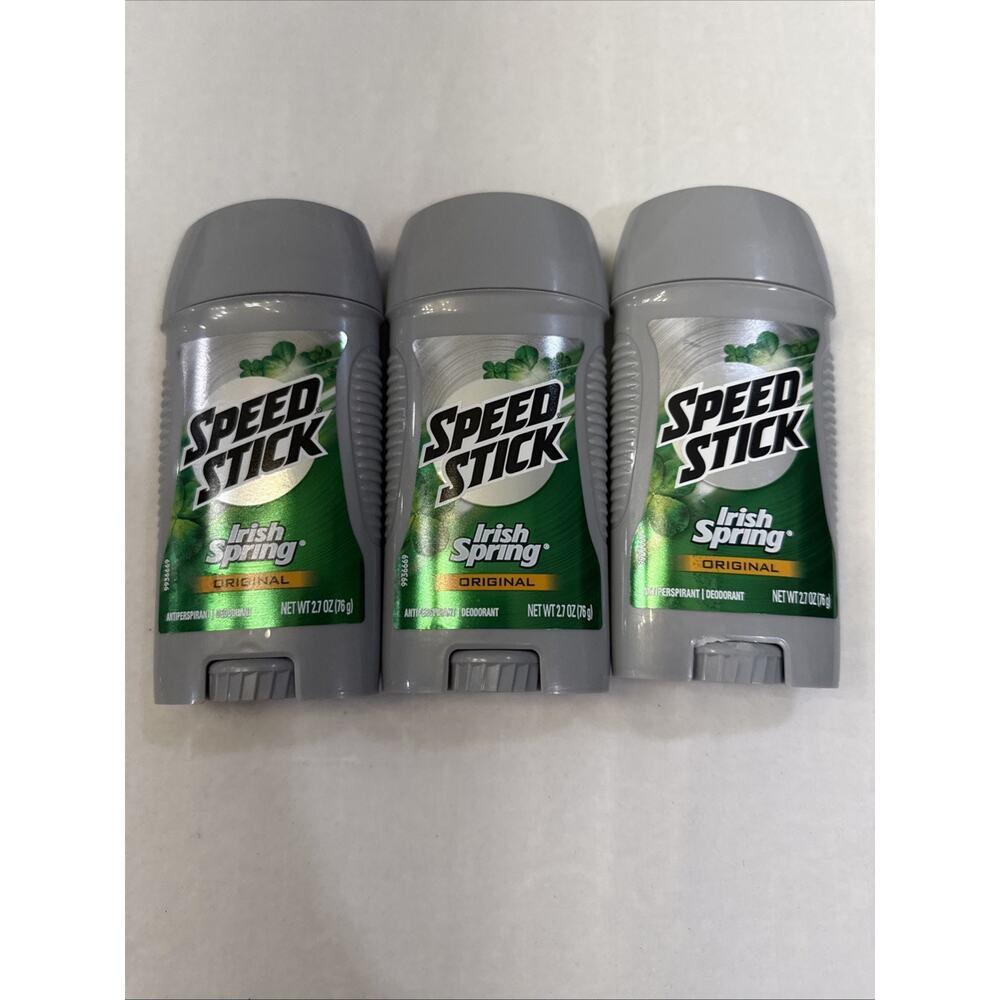 Lot 3 Speed Stick Antiperspirant Deodorant Original Irish Spring 2.7oz 11/2026